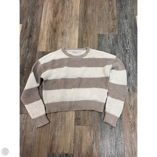 Sweater By Z Supply In Brown & White, Size: M