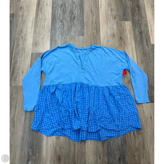 Top Long Sleeve By Pilcro In Blue, Size: Xl