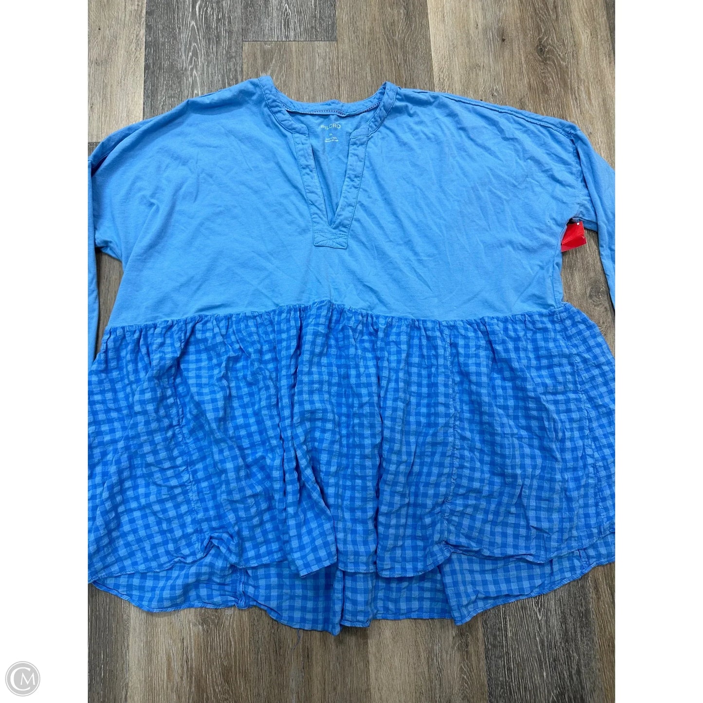 Top Long Sleeve By Pilcro In Blue, Size: Xl
