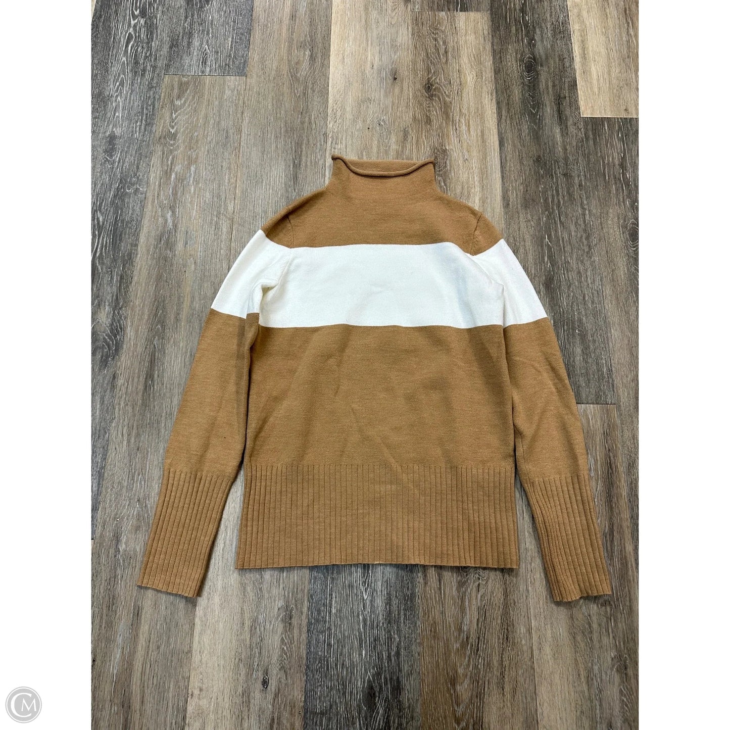 Sweater By French Connection In Tan & White, Size: Xs