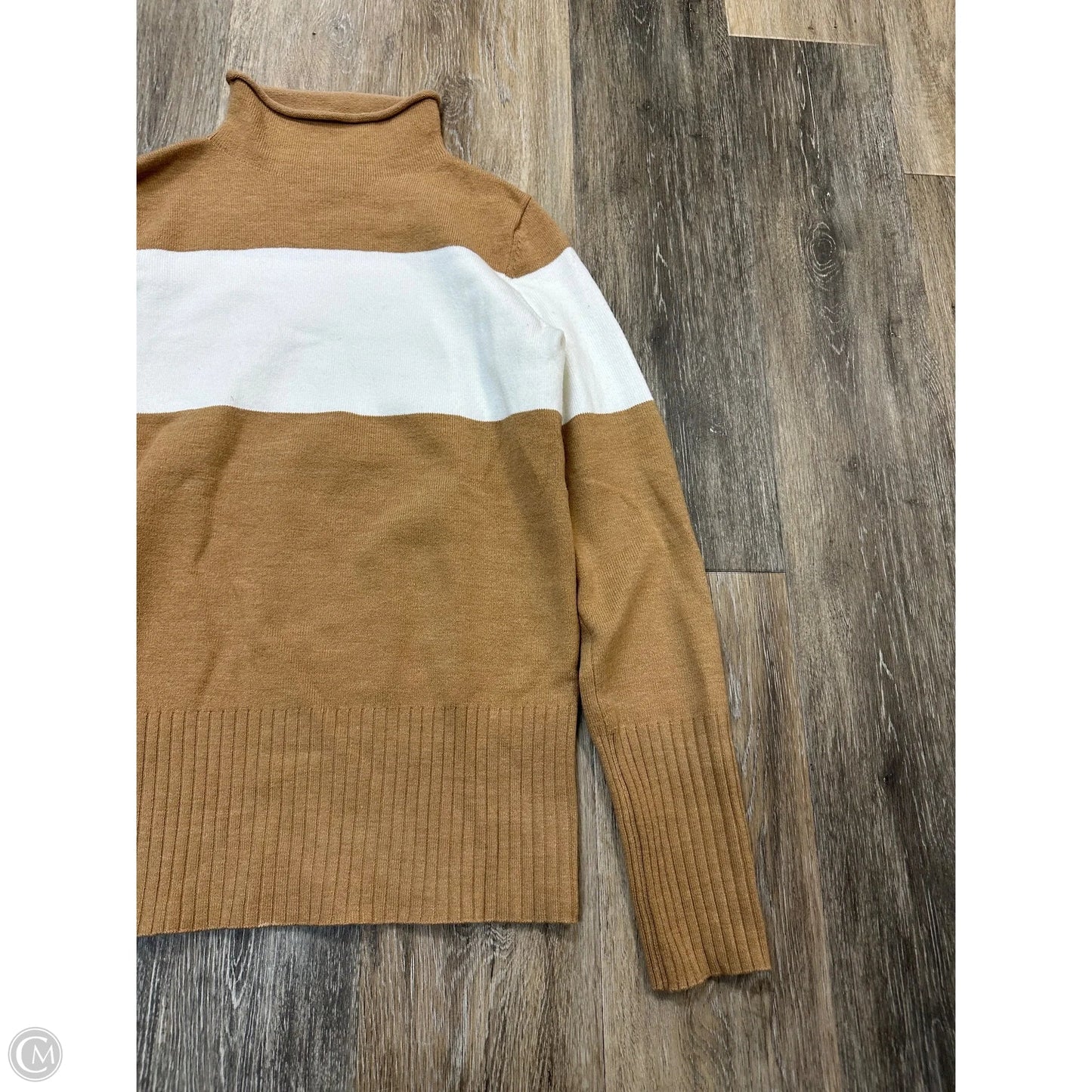 Sweater By French Connection In Tan & White, Size: Xs