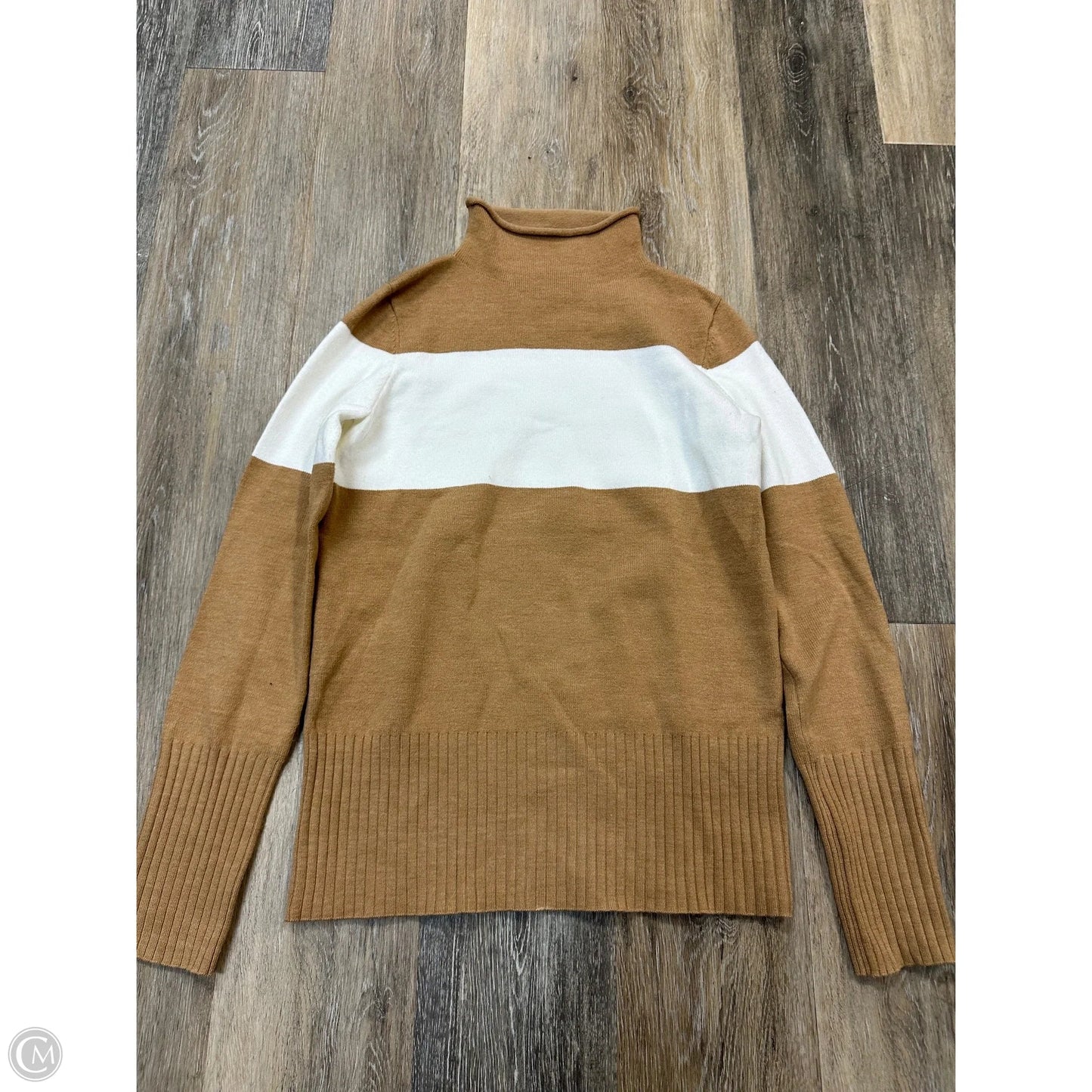 Sweater By French Connection In Tan & White, Size: Xs