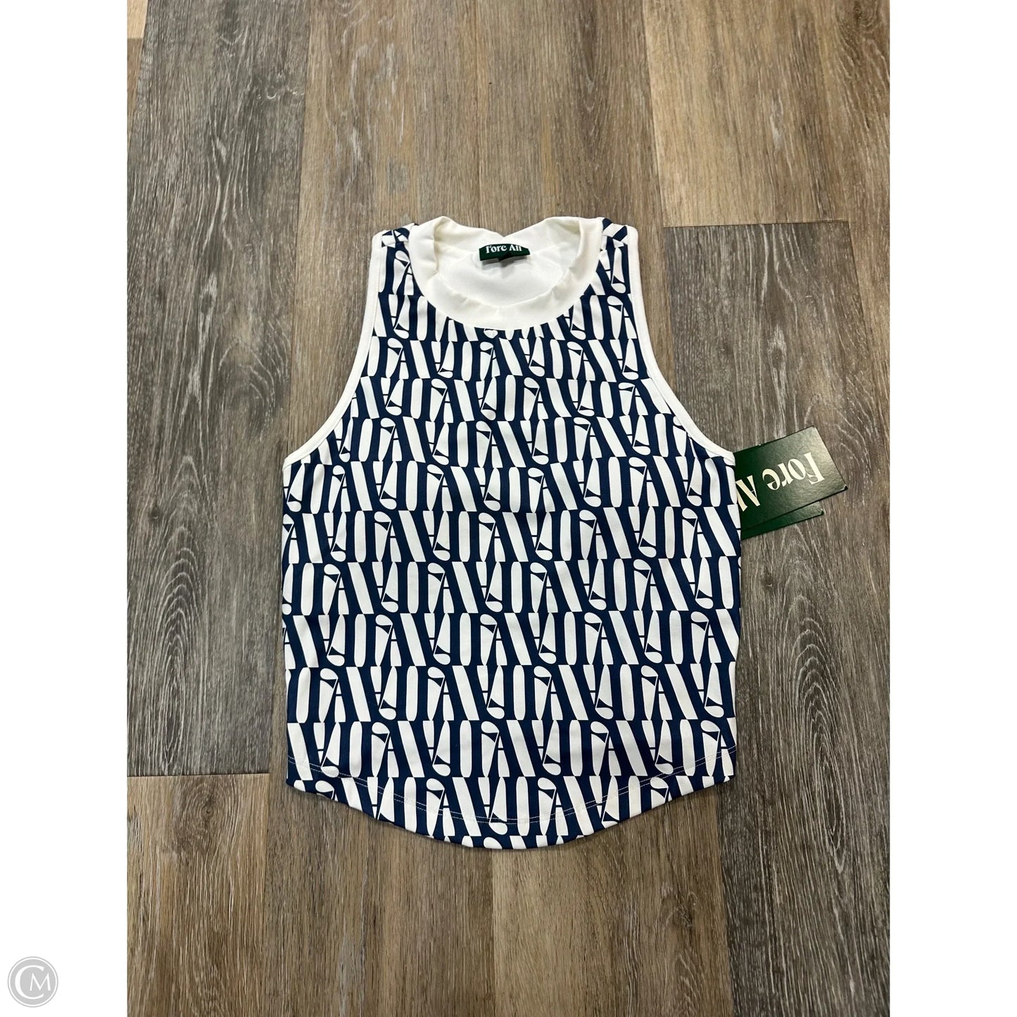 Tank Top By Fore All In Blue & White, Size: Xs
