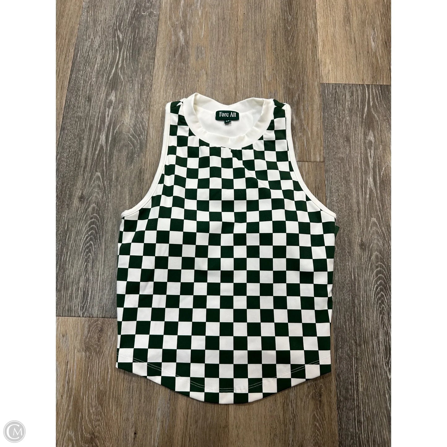 Tank Top By Fore All In Green & White, Size: Xs