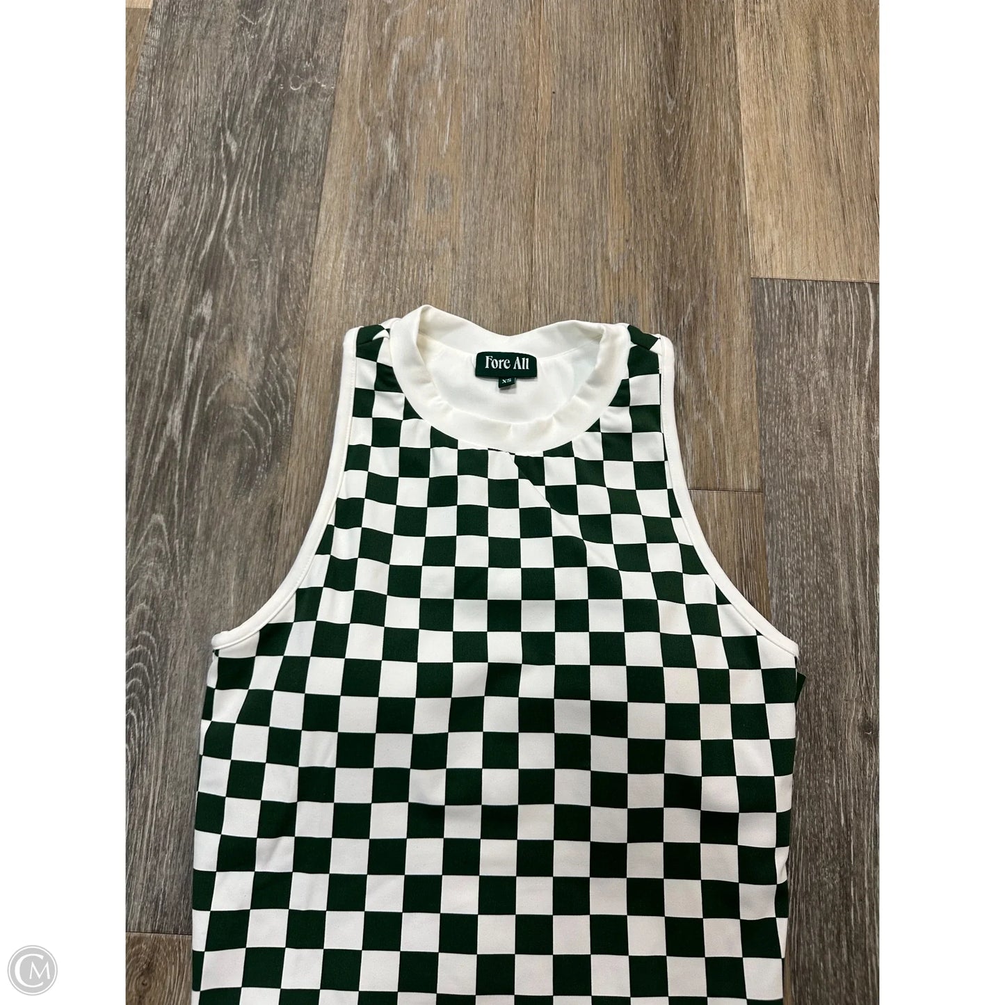 Tank Top By Fore All In Green & White, Size: Xs