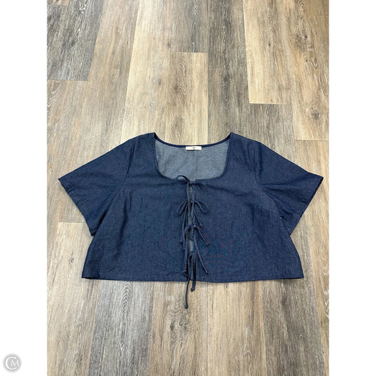 Top Short Sleeve By NLT In Blue, Size: 1x