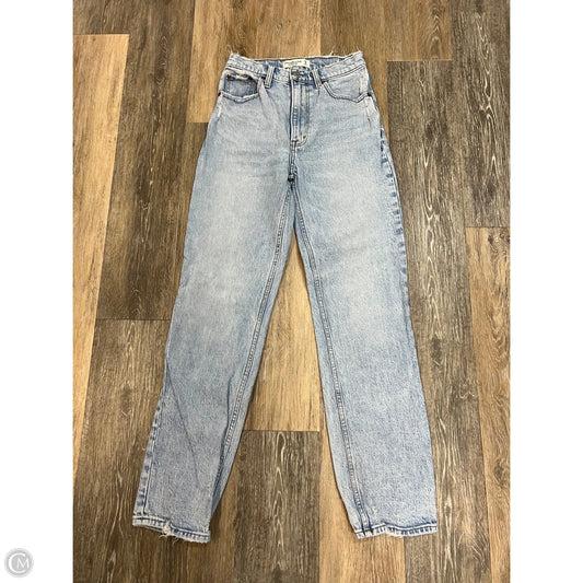 Jeans Straight By Abercrombie And Fitch In Blue Denim, Size: 0/25