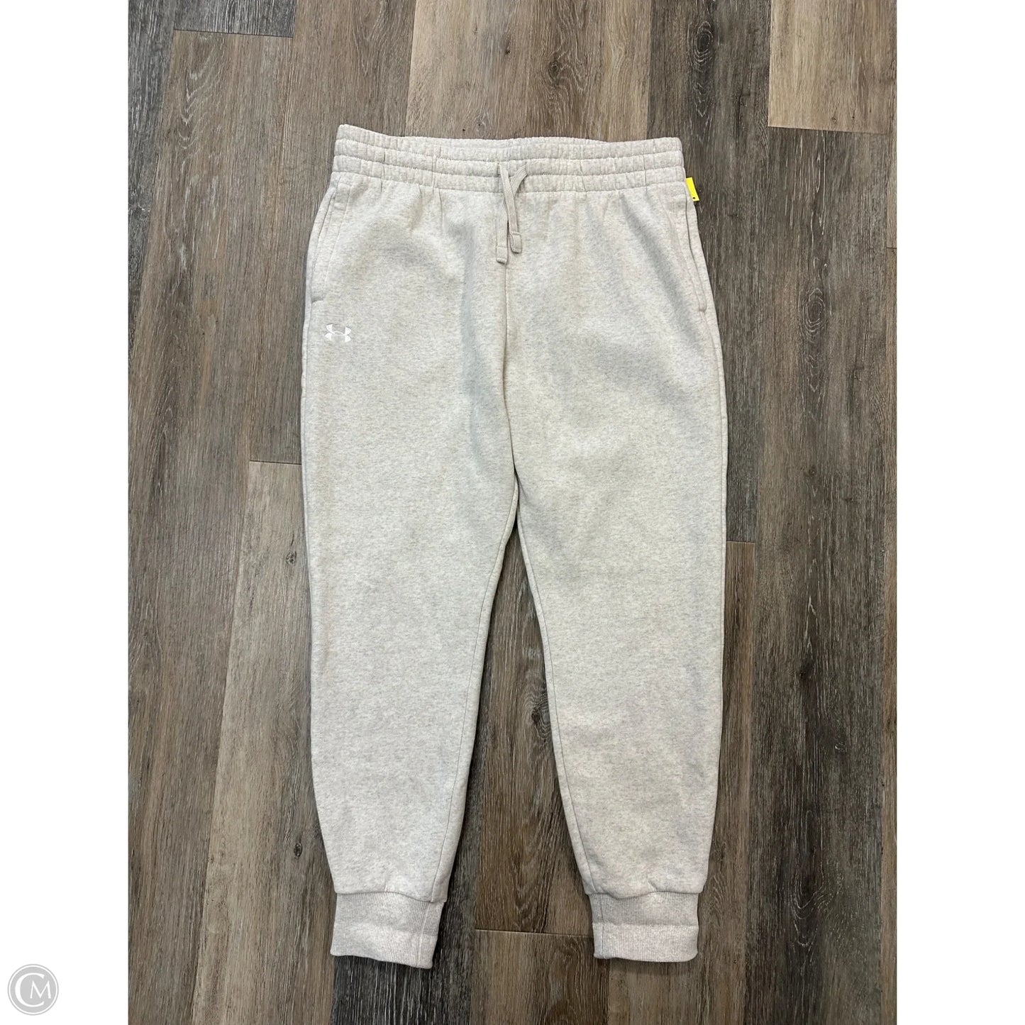 Athletic Pants By Under Armour In Cream, Size: L