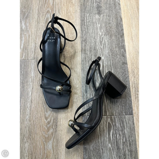 Sandals Heels Block By A New Day In Black, Size: 6.5