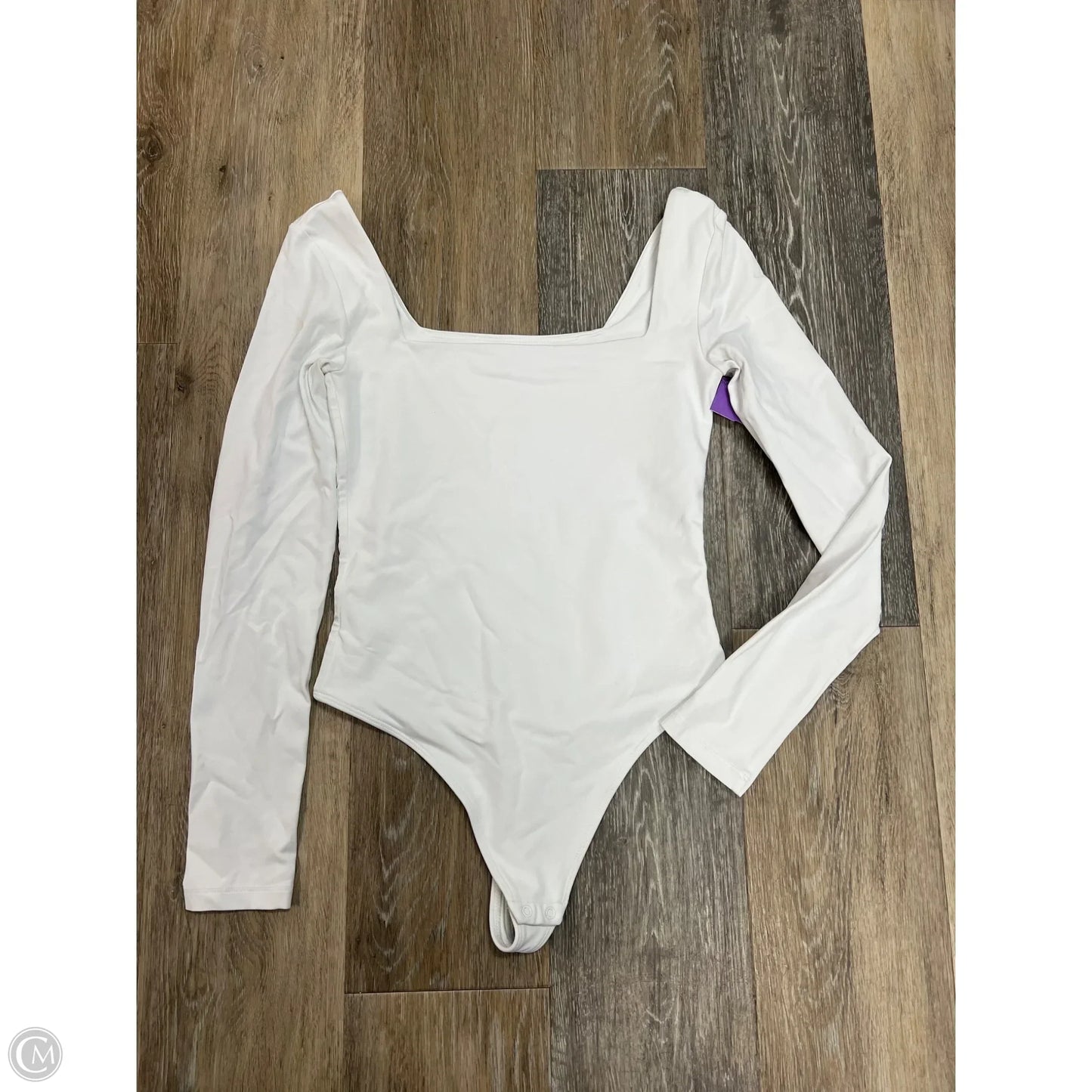 Top Long Sleeve Bodysuit By Babaton In White, Size: S