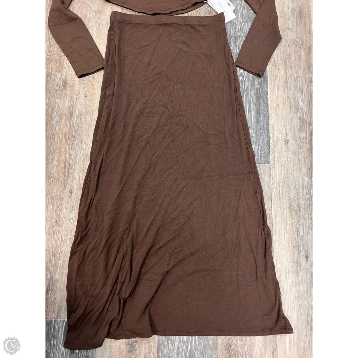 Skirt Set 2pc By Commense In Brown, Size: L
