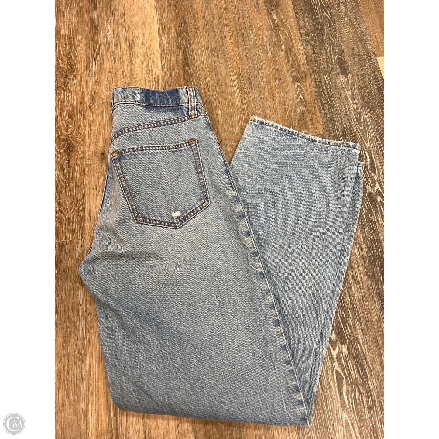 Jeans Wide Leg By Abercrombie And Fitch In Blue Denim, Size: 2