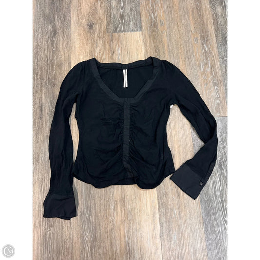 Top Long Sleeve By Anthropologie In Black, Size: M