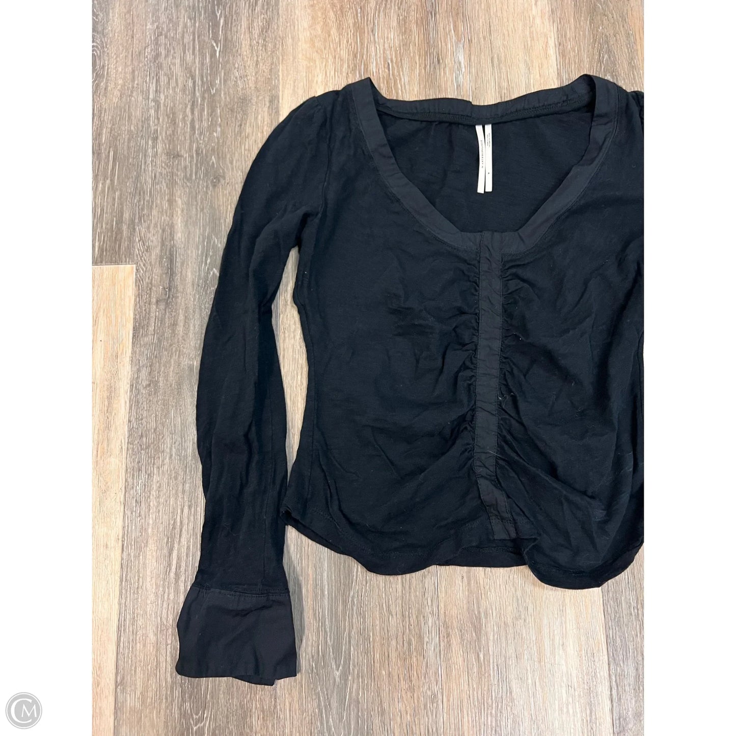 Top Long Sleeve By Anthropologie In Black, Size: M