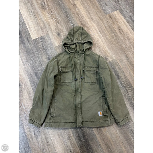 Jacket Shirt By Carhartt In Green, Size: M