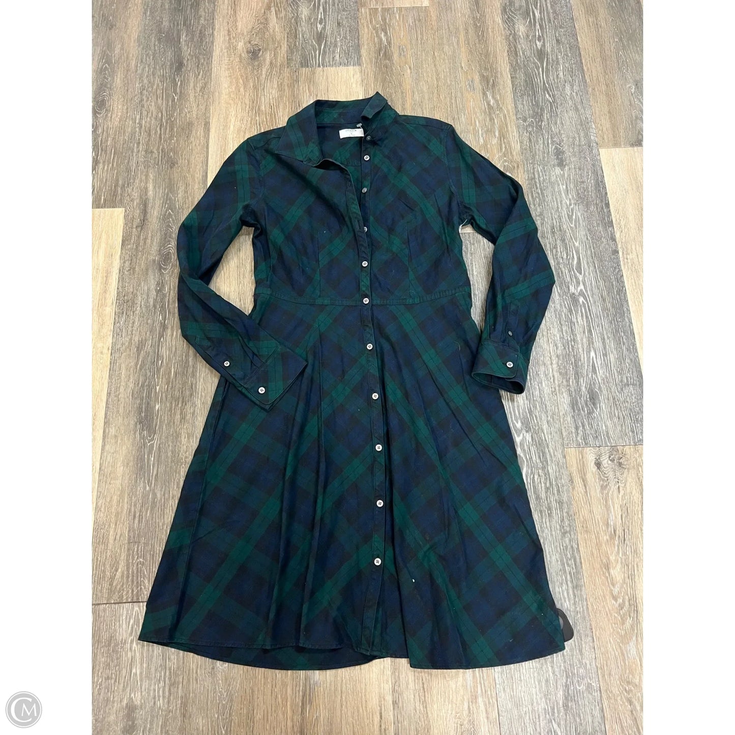Dress Casual Midi By Untuck it In Plaid Pattern, Size: 8