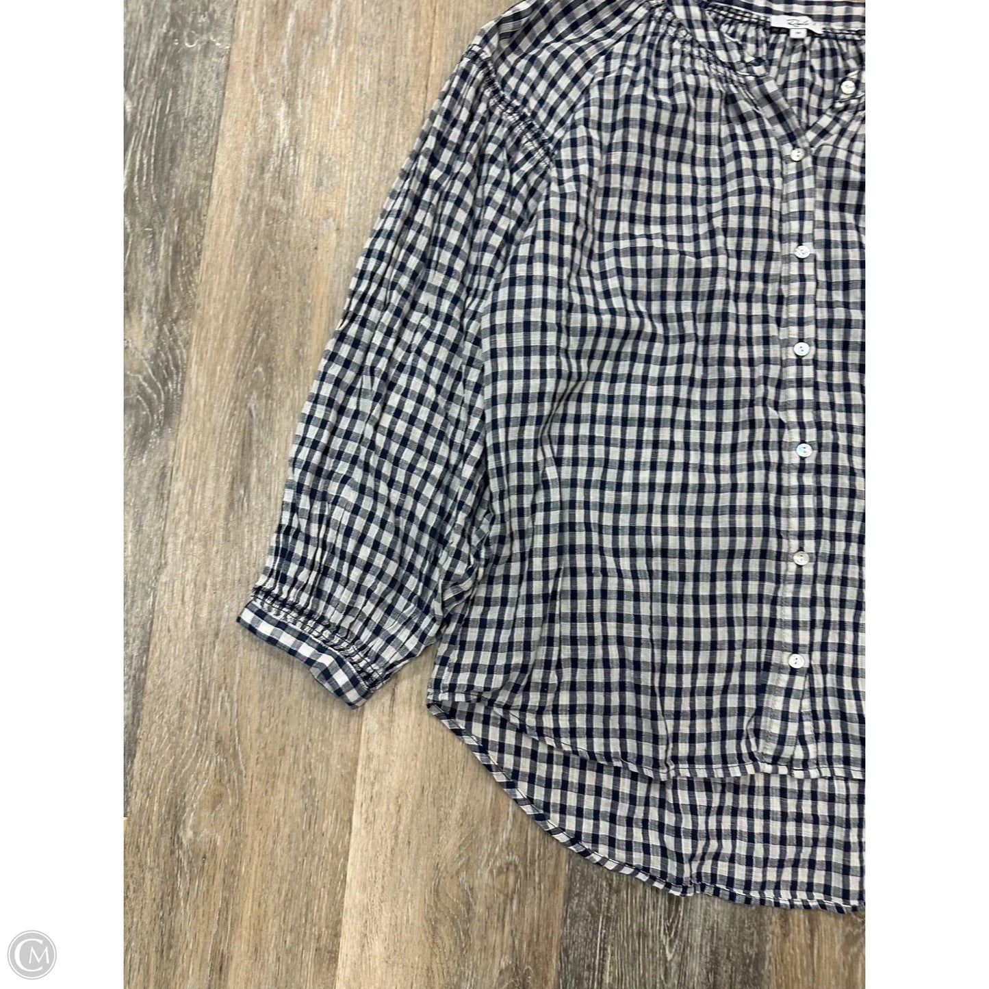 Blouse Long Sleeve By Rails In Checkered Pattern, Size: M