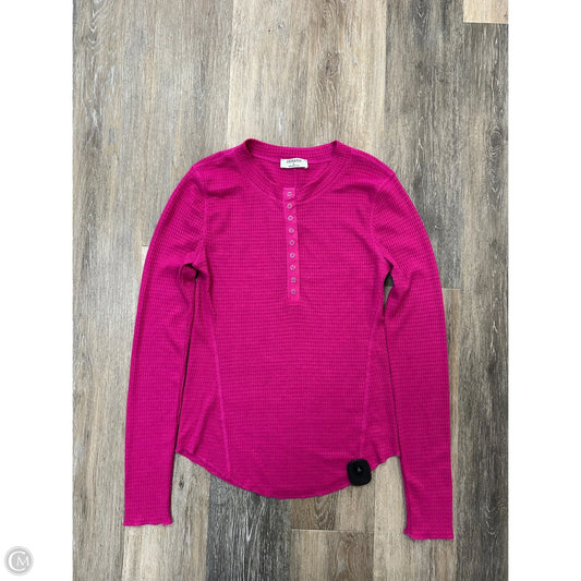 Top Long Sleeve By Zenana Outfitters In Pink, Size: L