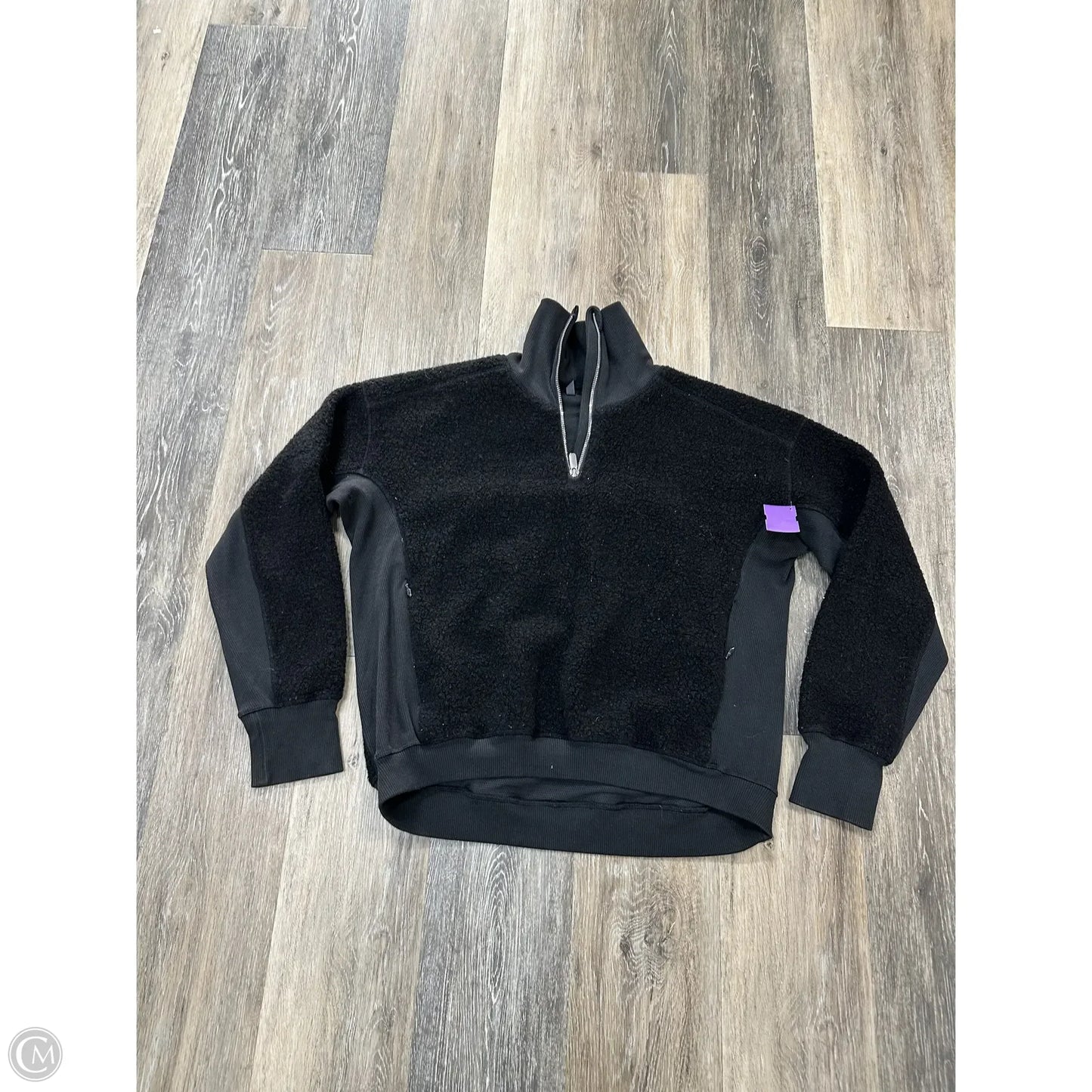 Sweatshirt Collar By Lululemon In Black, Size: 4