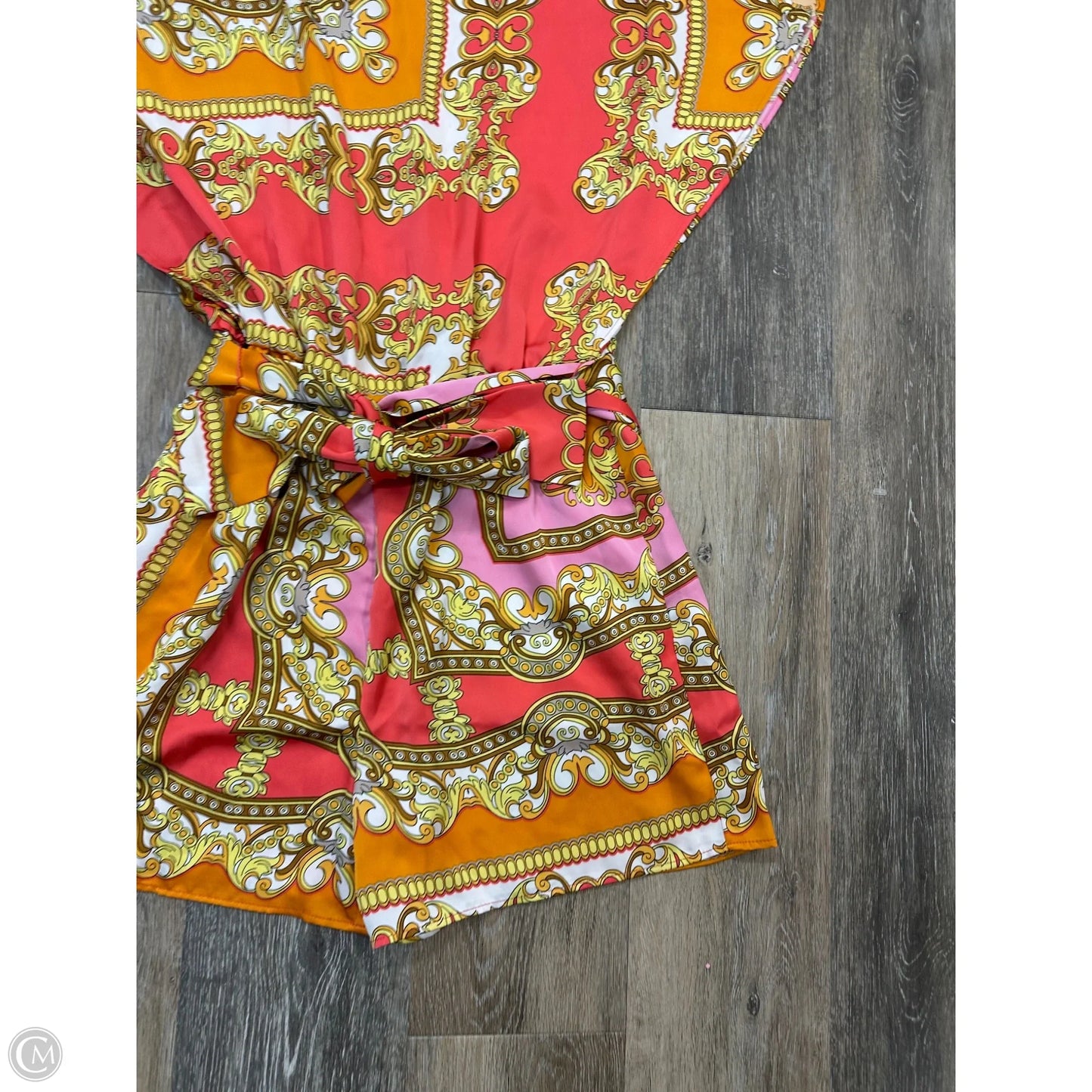 Romper By Cache In Orange & Pink, Size: Xxs