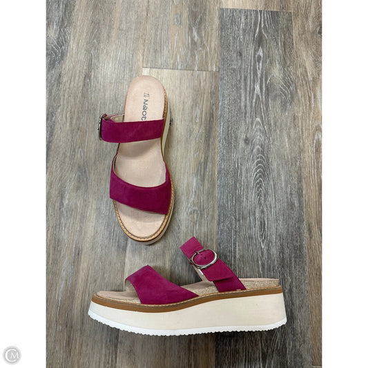 Sandals Heels Wedge By Naot In Purple, Size: 10