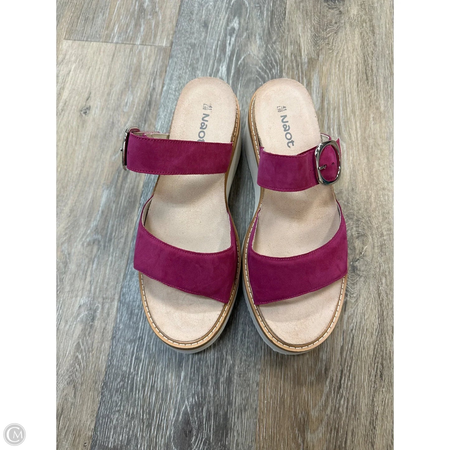 Sandals Heels Wedge By Naot In Purple, Size: 10