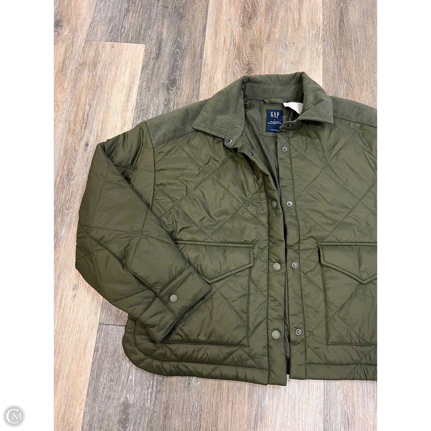 -Jacket Shirt By Gap In Green, Size: L