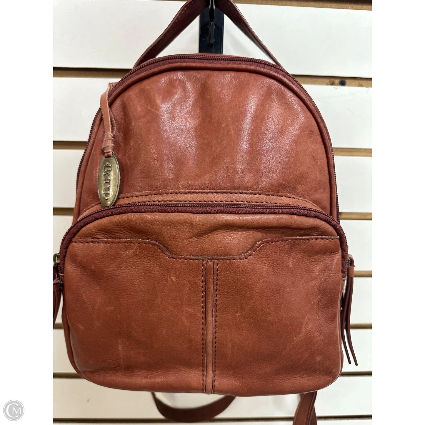 Backpack Leather By Born, Size: Medium