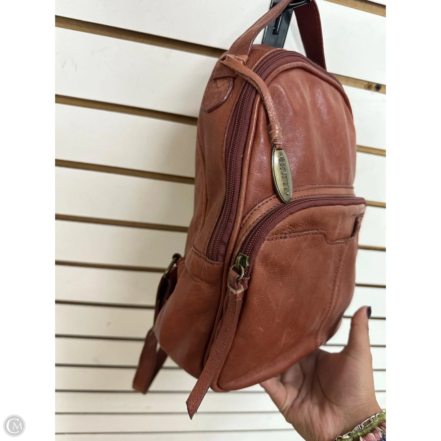 Backpack Leather By Born, Size: Medium