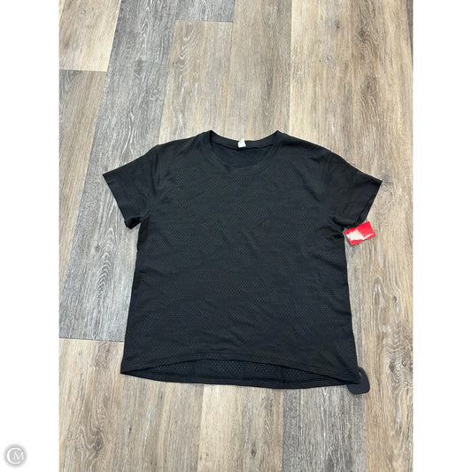 Athletic Top Short Sleeve By Lululemon In Black, Size: 6