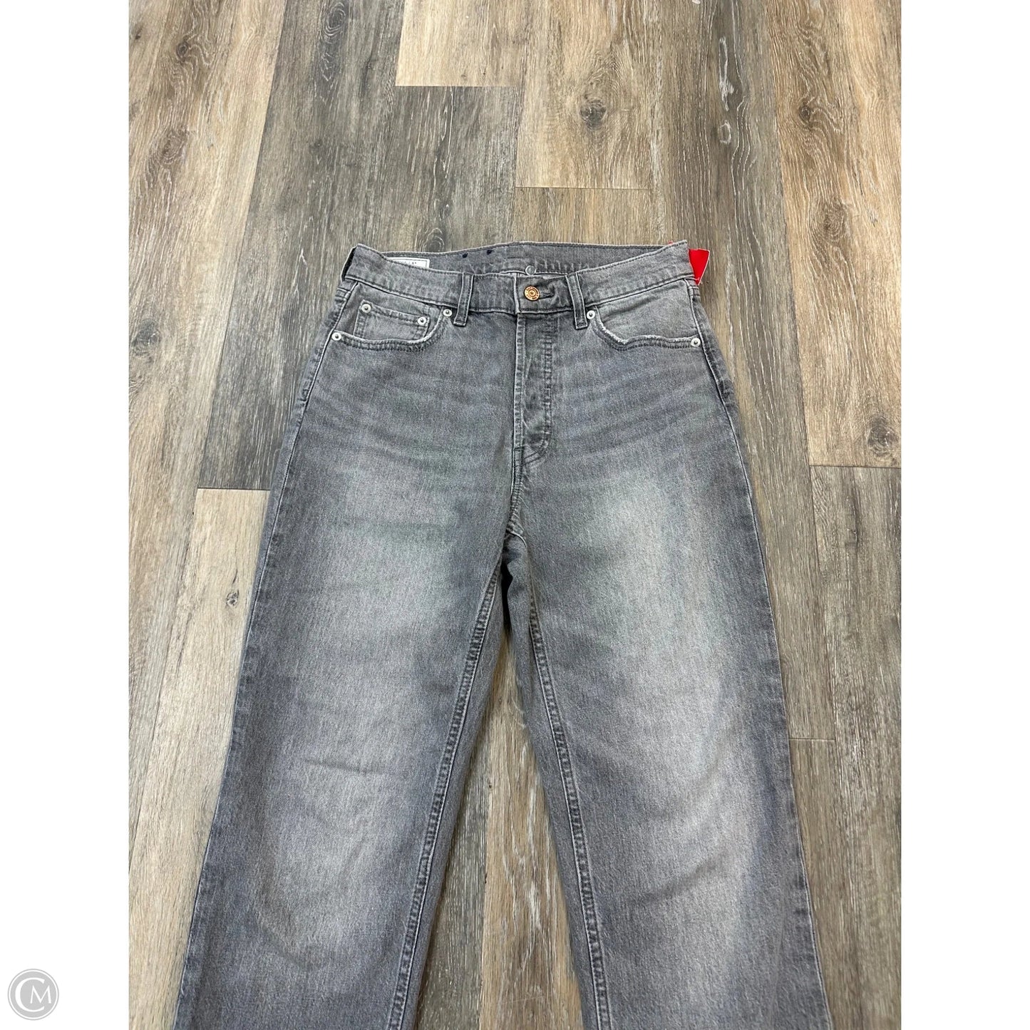 Jeans Straight By Gap In Grey Denim, Size: 6