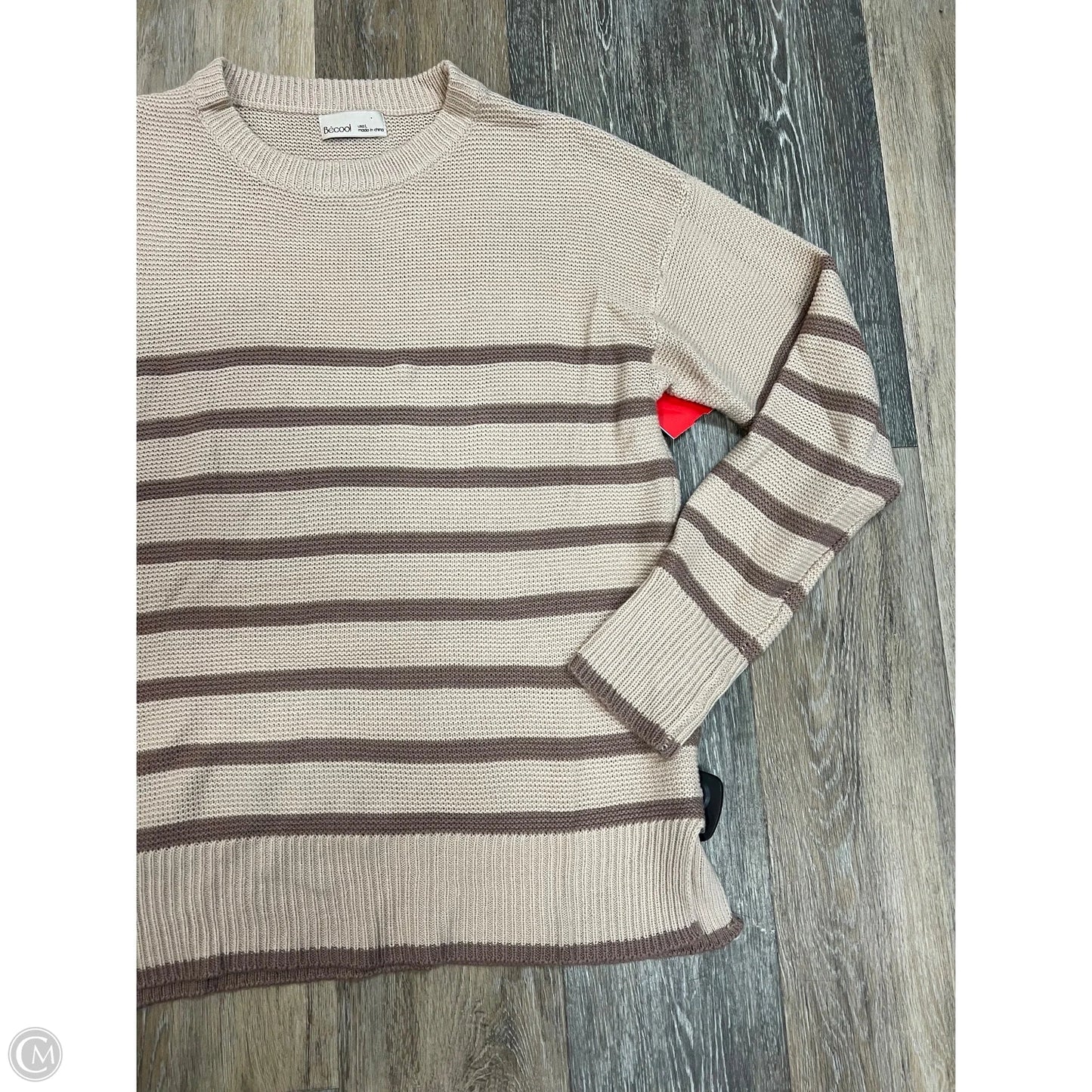 Sweater By Be Cool In Striped Pattern, Size: L