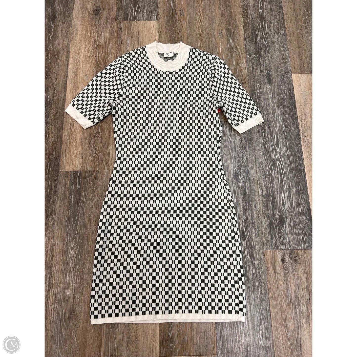 Dress Casual Midi By Abercrombie And Fitch In Green & White, Size: M