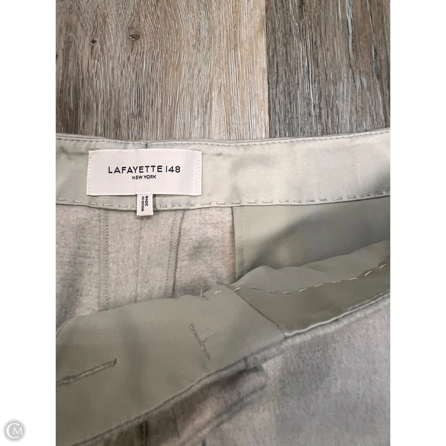 Pants Cropped Designer By Lafayette 148 In Taupe, Size: 12