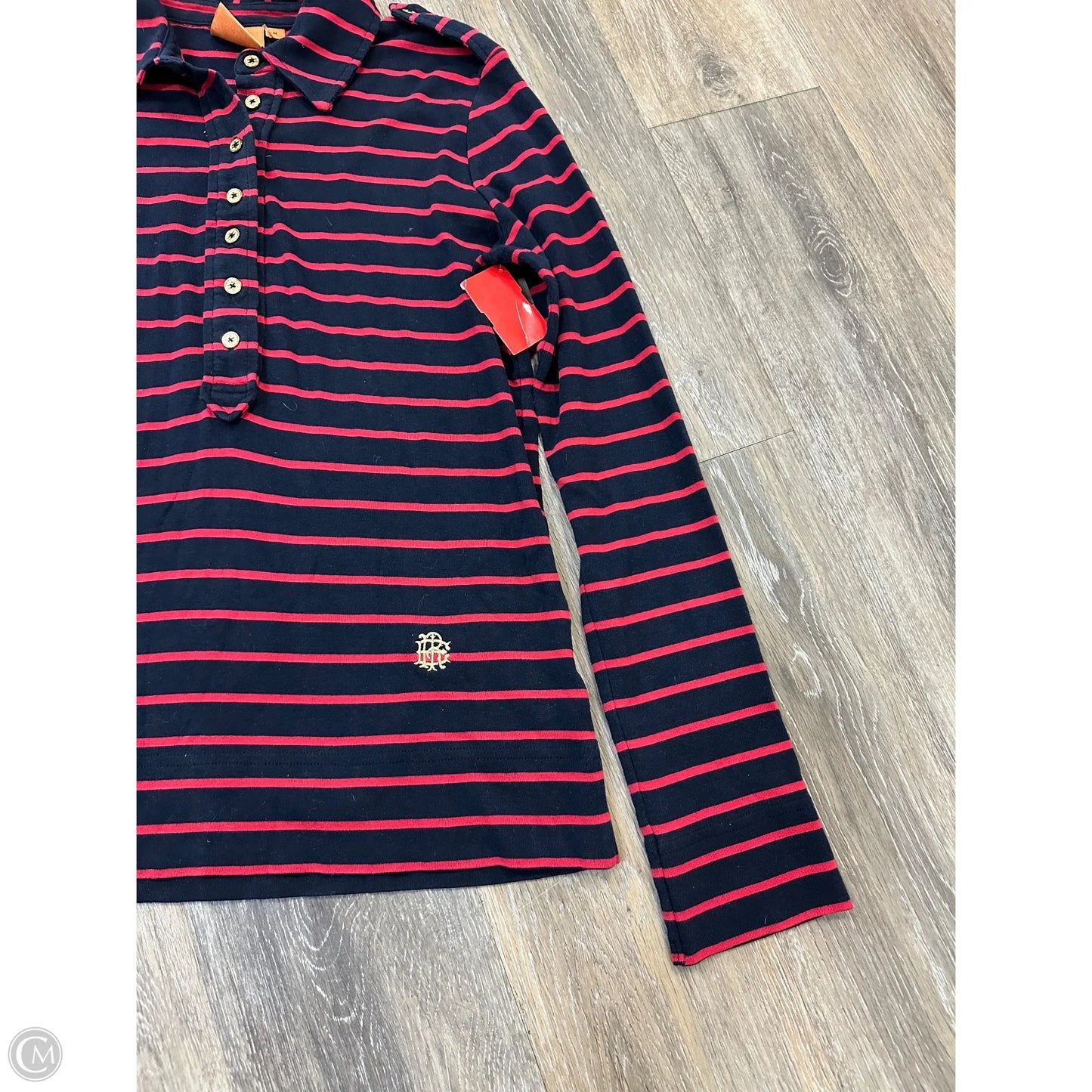 Top Long Sleeve Designer By Tory Burch In Striped Pattern, Size: M