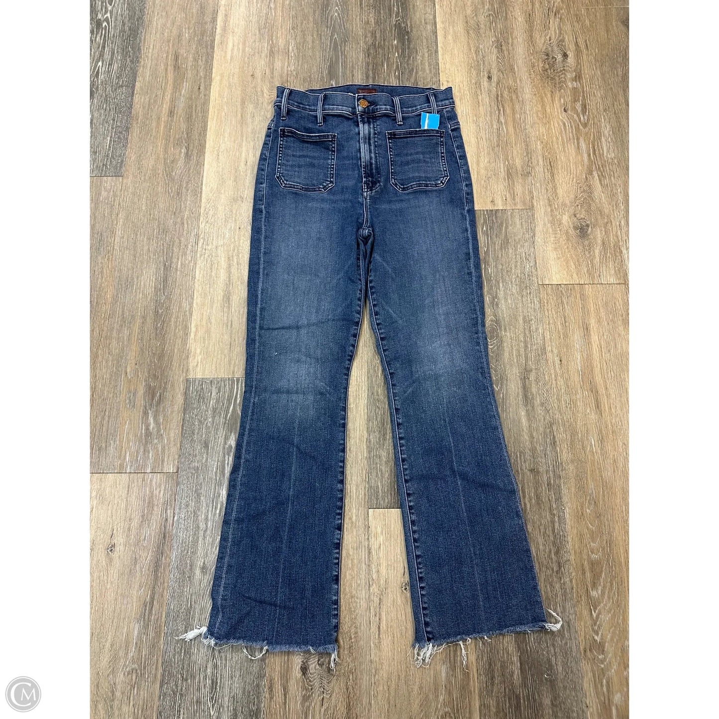 Jeans Straight By Mother In Blue Denim, Size: 4