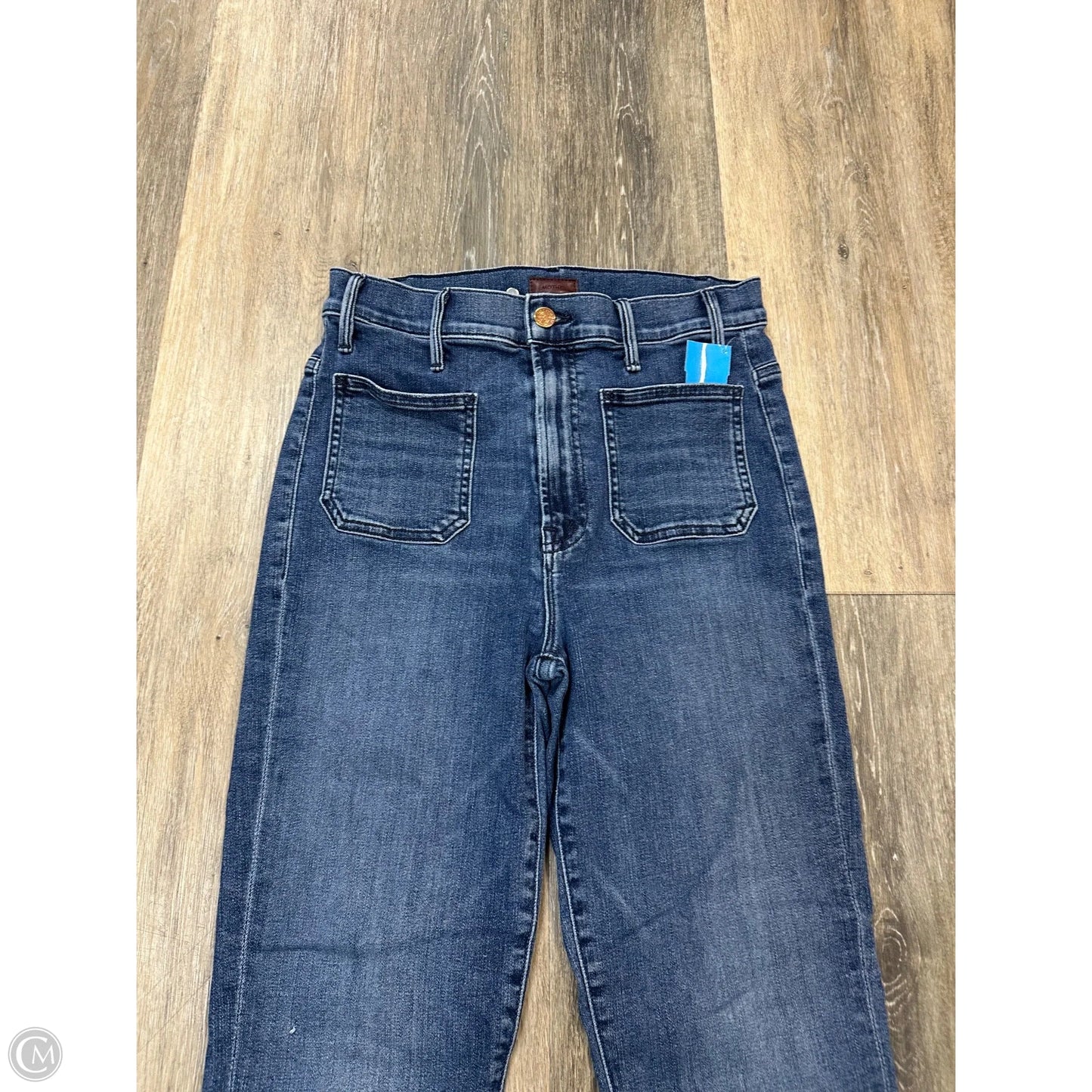 Jeans Straight By Mother In Blue Denim, Size: 4