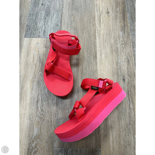 Sandals Flats By Teva In Pink, Size: 7