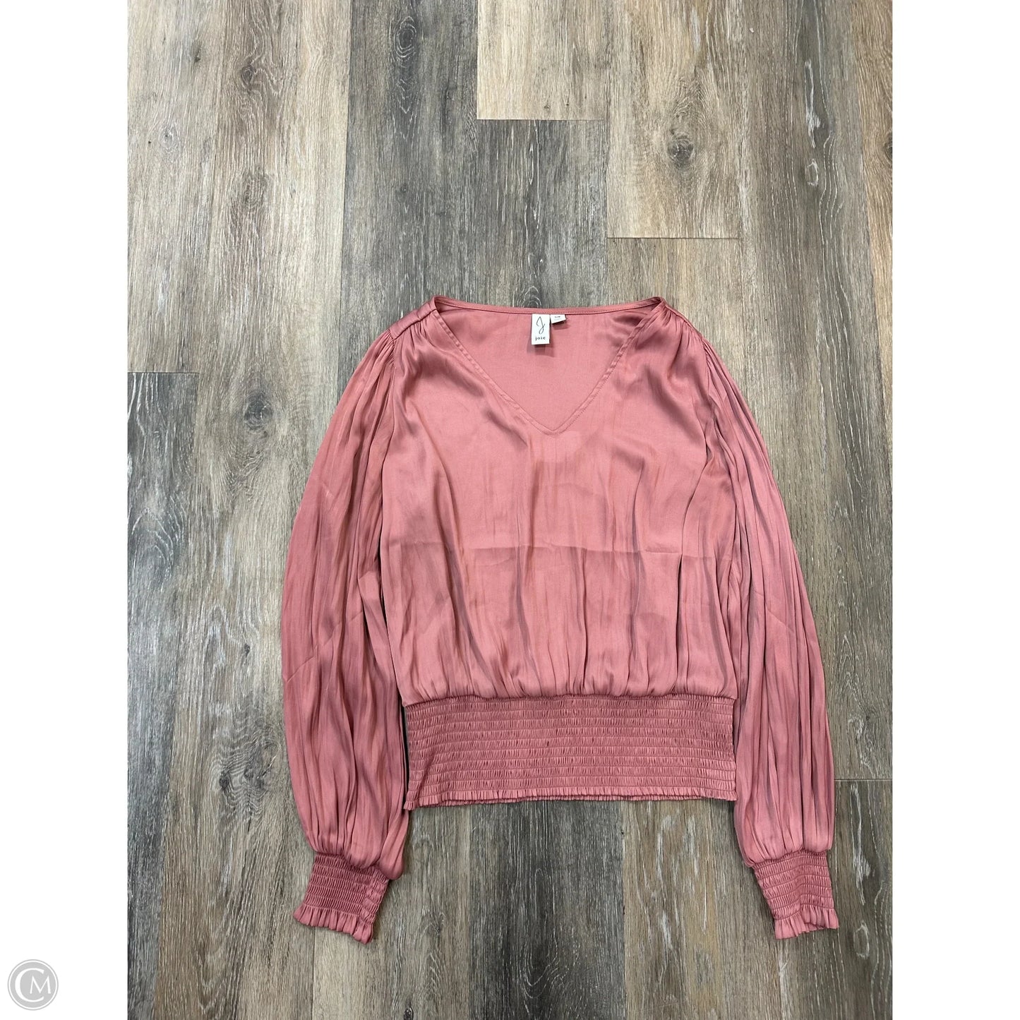 Blouse Long Sleeve By Joie In Pink, Size: S