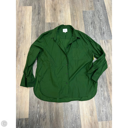 -Blouse Long Sleeve By Reformation In Green, Size: Xl