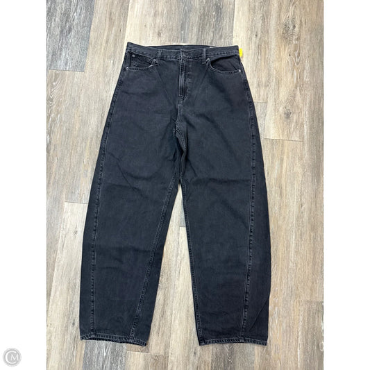 Jeans Wide Leg By Gap In Black Denim, Size: 16l