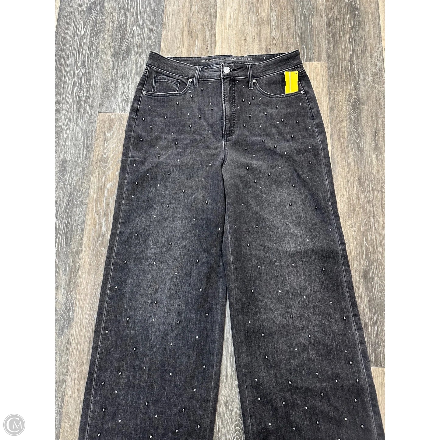 Jeans Wide Leg By Chicos In Grey Denim, Size: 12