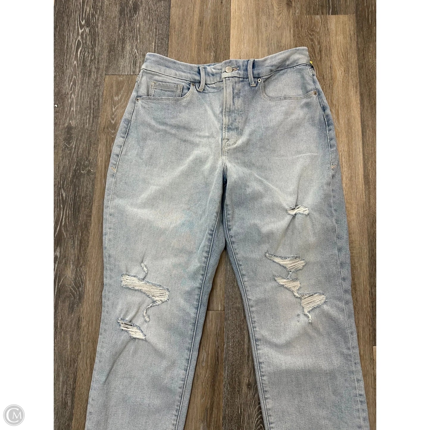 Jeans Straight By Good American In Blue Denim, Size: 6