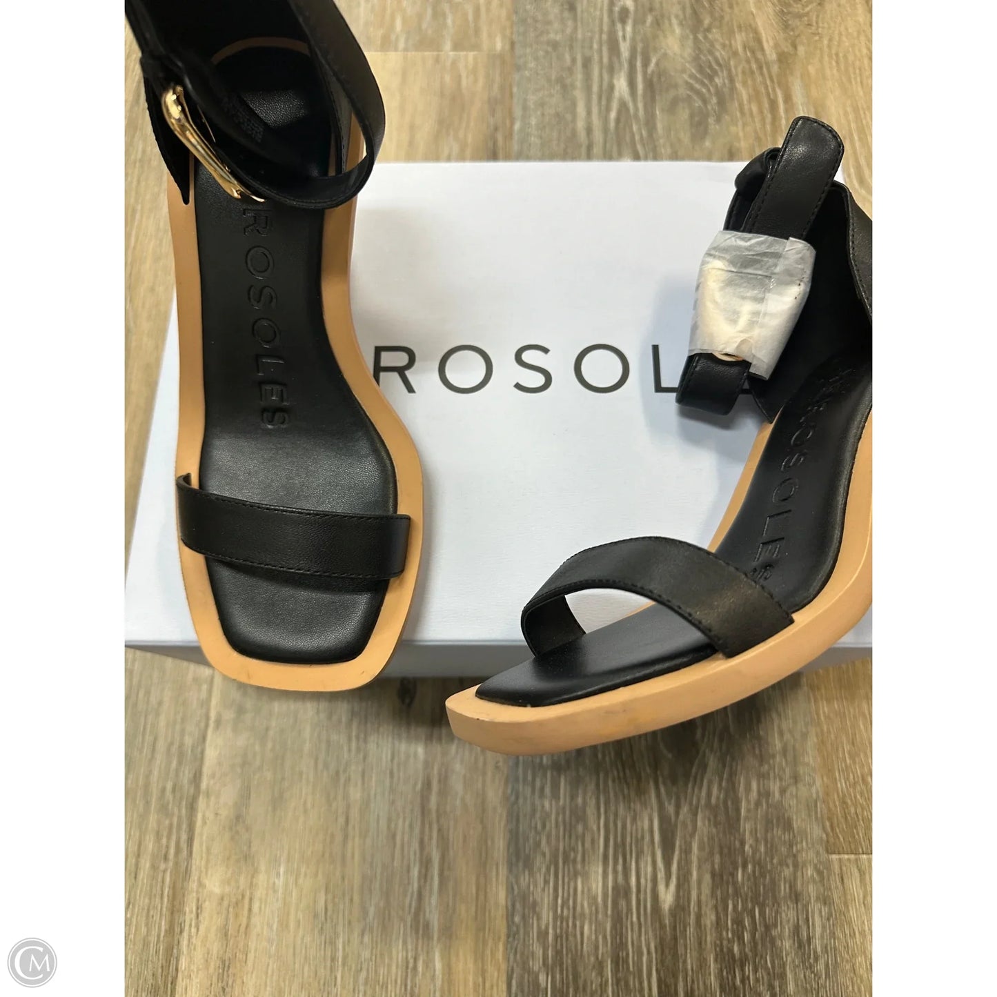 Sandals Heels Block By Aerosoles In Black, Size: 5
