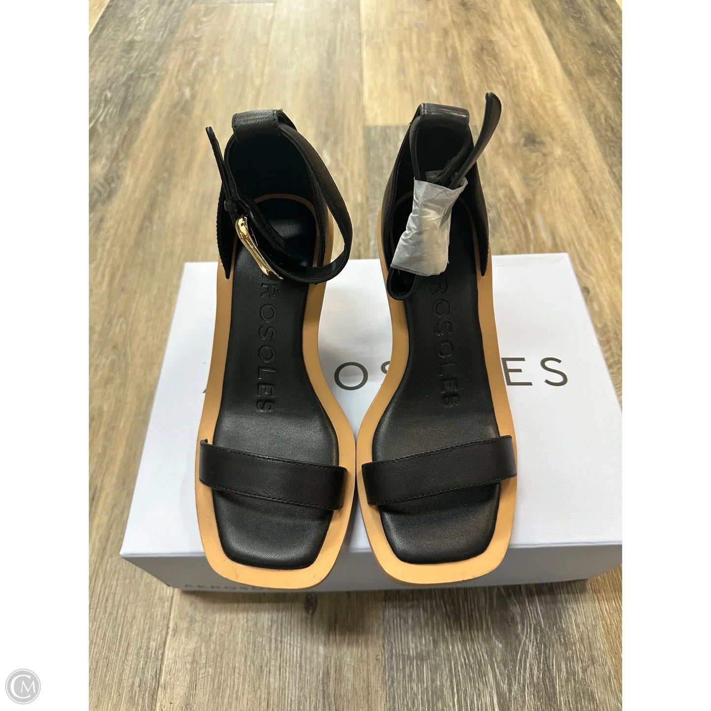 Sandals Heels Block By Aerosoles In Black, Size: 5