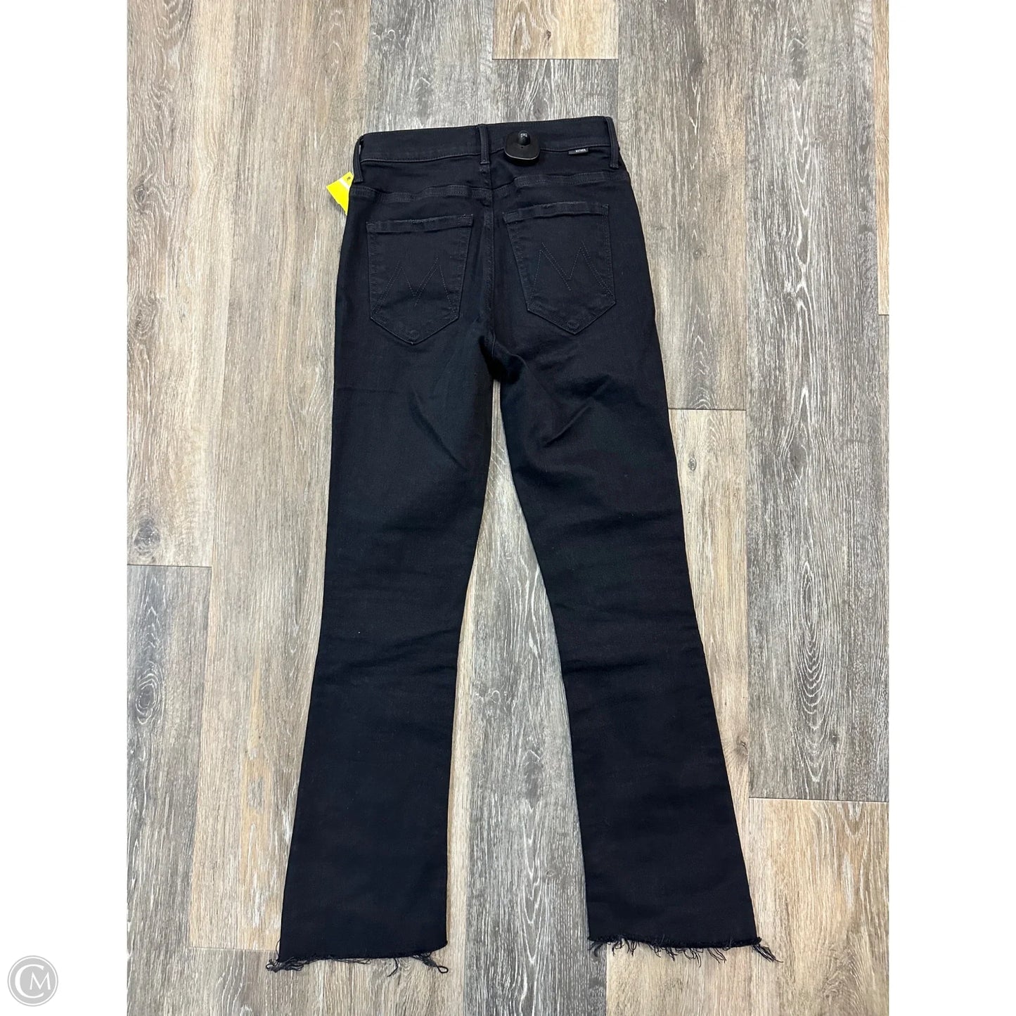 Jeans Cropped By Mother In Black Denim, Size: 00/23