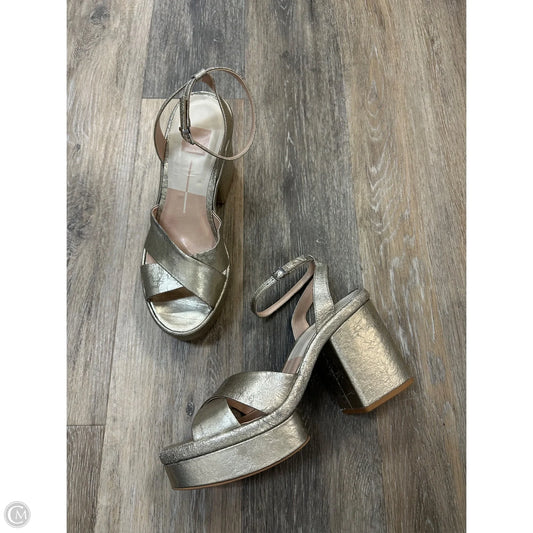 Sandals Heels Block By Dolce Vita In Gold, Size: 11