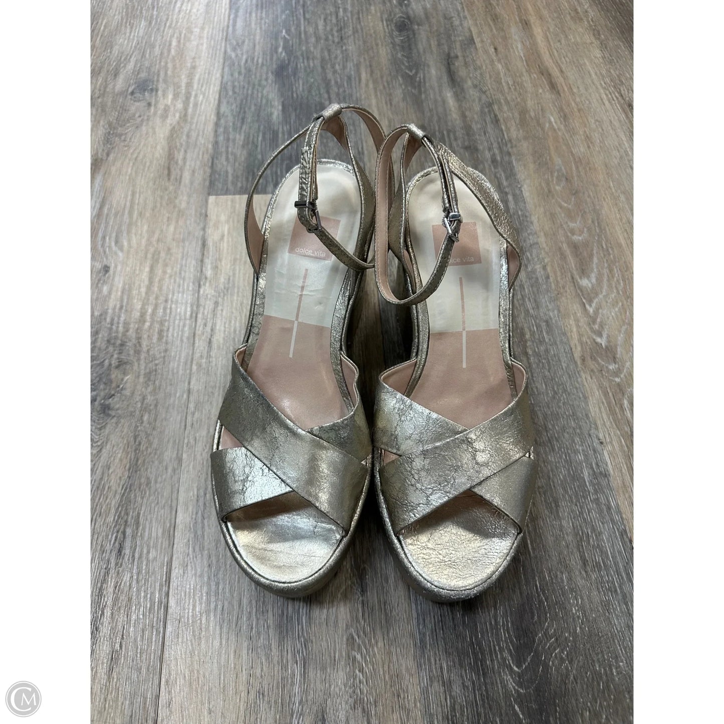 Sandals Heels Block By Dolce Vita In Gold, Size: 11