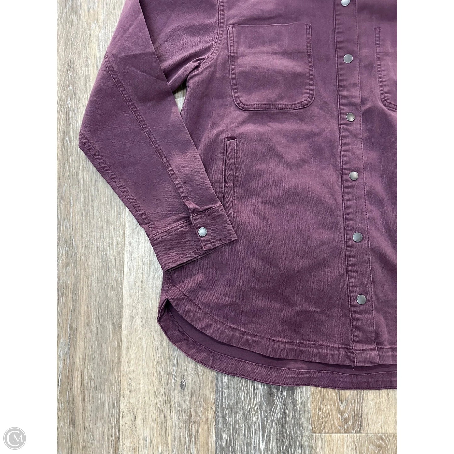 Jacket Shirt By Du/er In Purple, Size: Xl