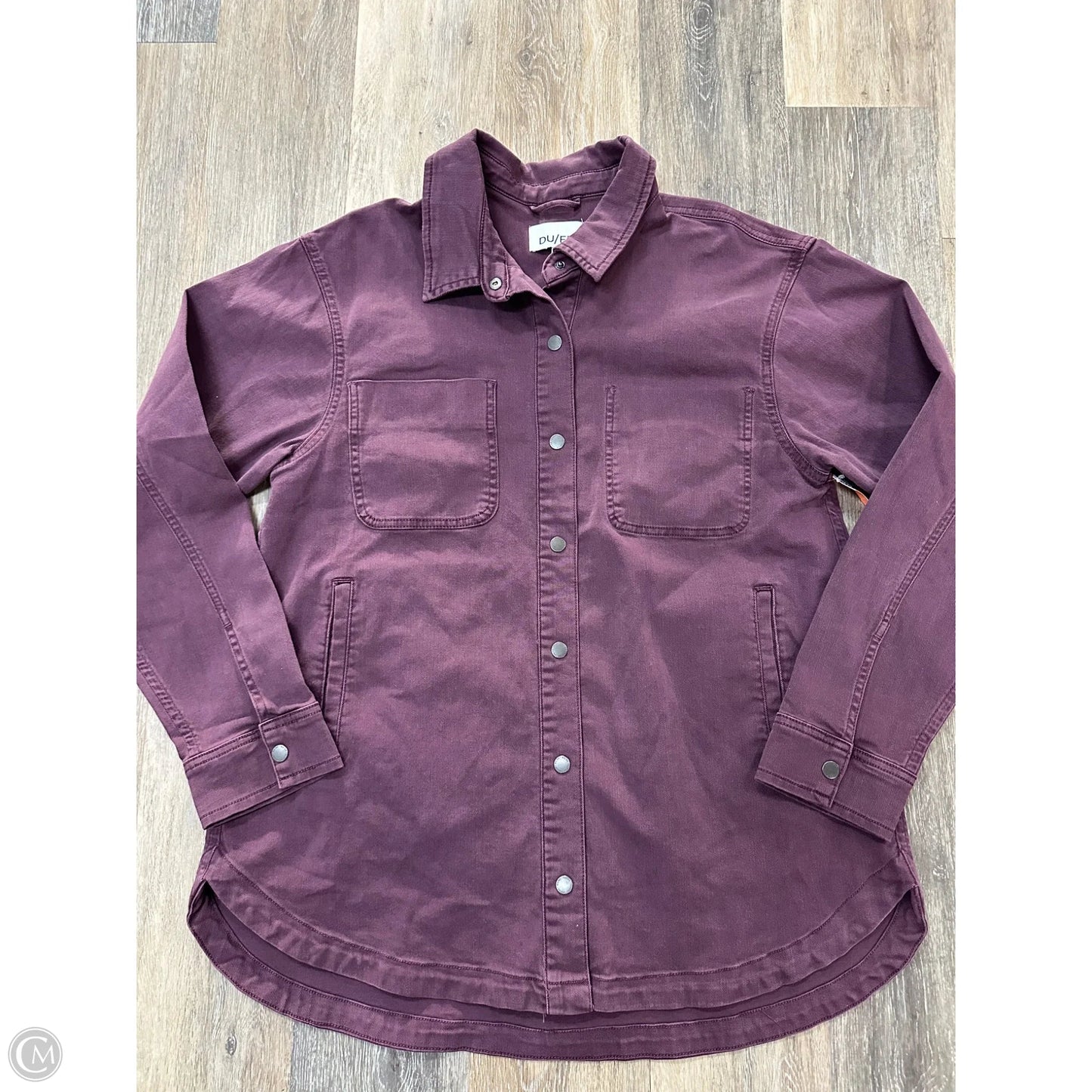 Jacket Shirt By Du/er In Purple, Size: Xl